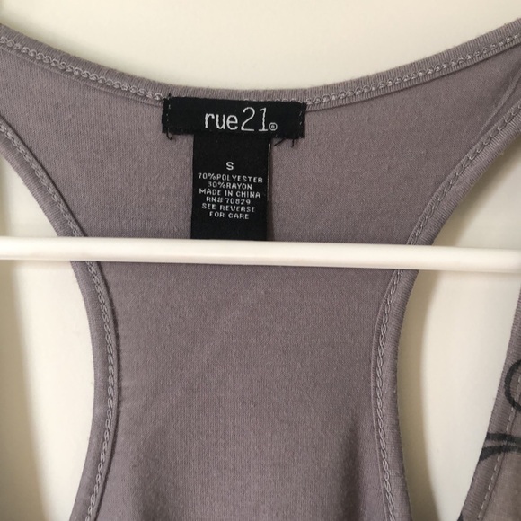 Rue21 women’s size small gray tank top - Picture 2 of 3